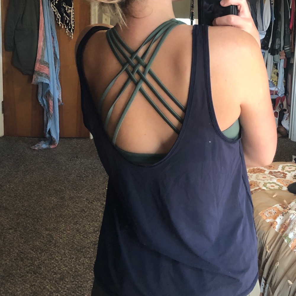 {SOLD}Lululemon Mesh Tank in Navy